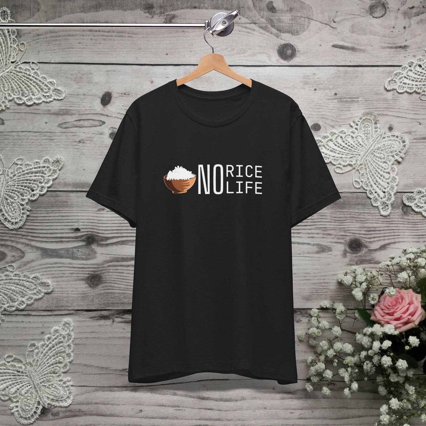No Rice, No Life Graphic Shirt, Gift for Food Lovers and Rice Enthusiasts