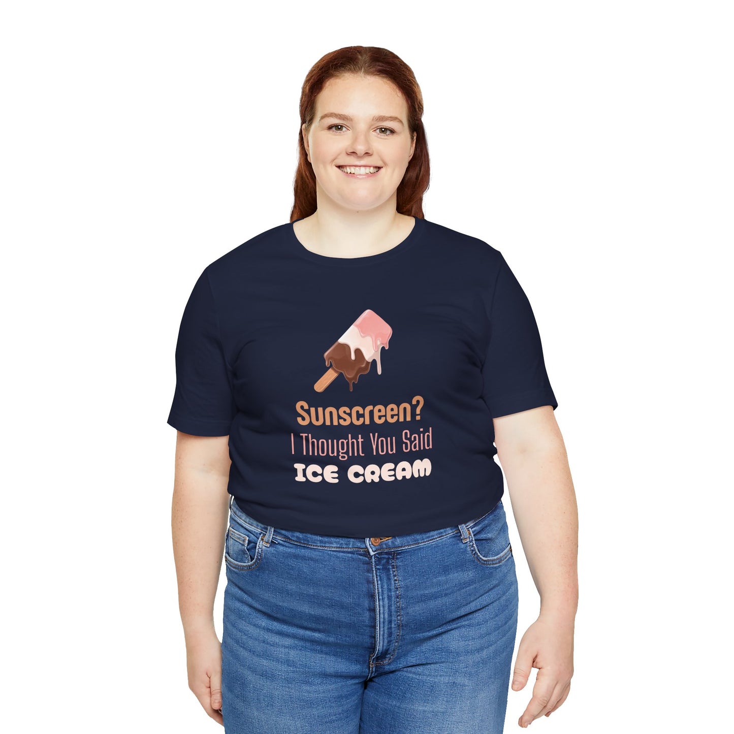 Sunscreen? I Thought You Said Ice Cream Shirt, Funny Travel Tee for Beach Lovers, Perfect Vacation Shirt for Summer Getaways and Ice Cream Fans
