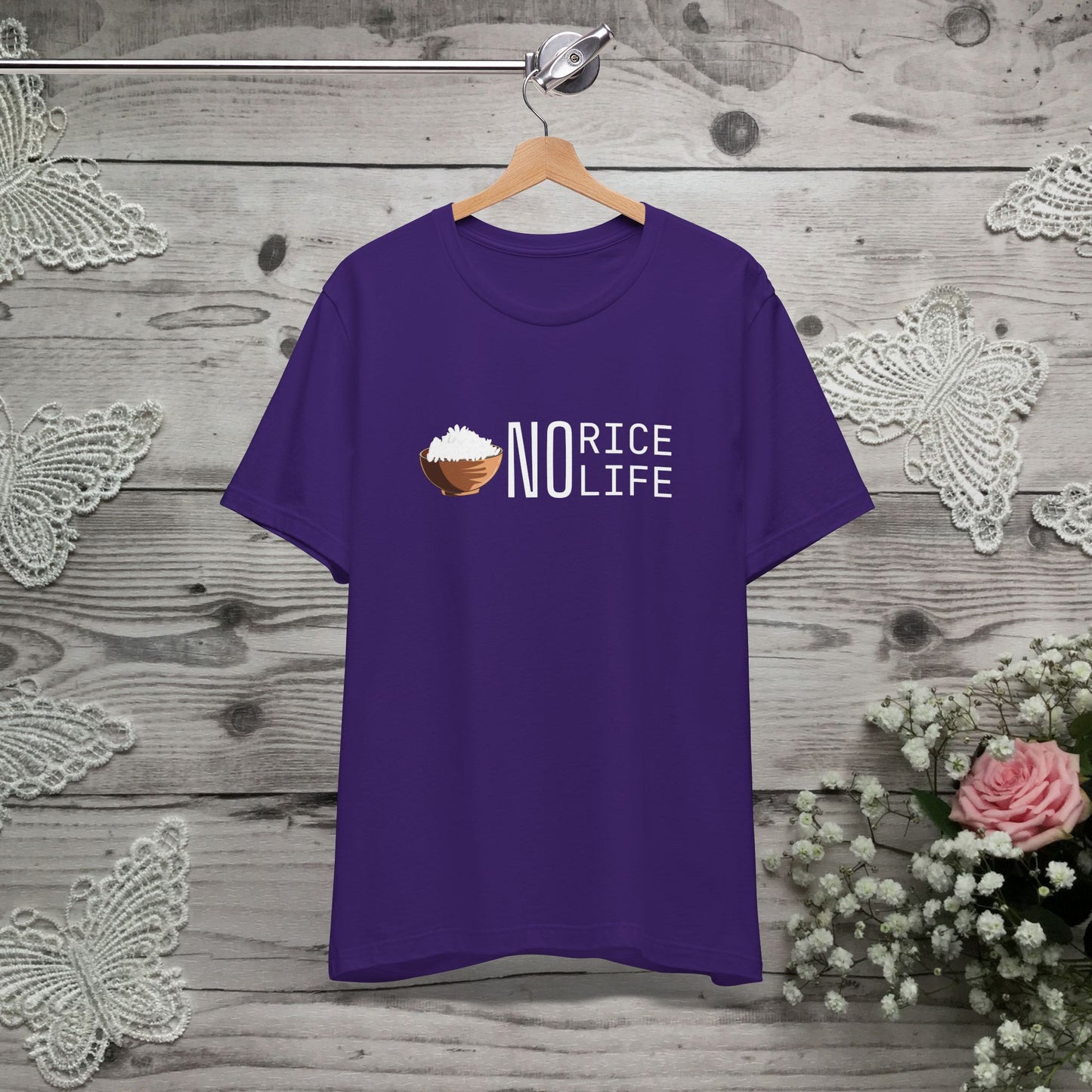 No Rice, No Life Graphic Shirt, Gift for Food Lovers and Rice Enthusiasts