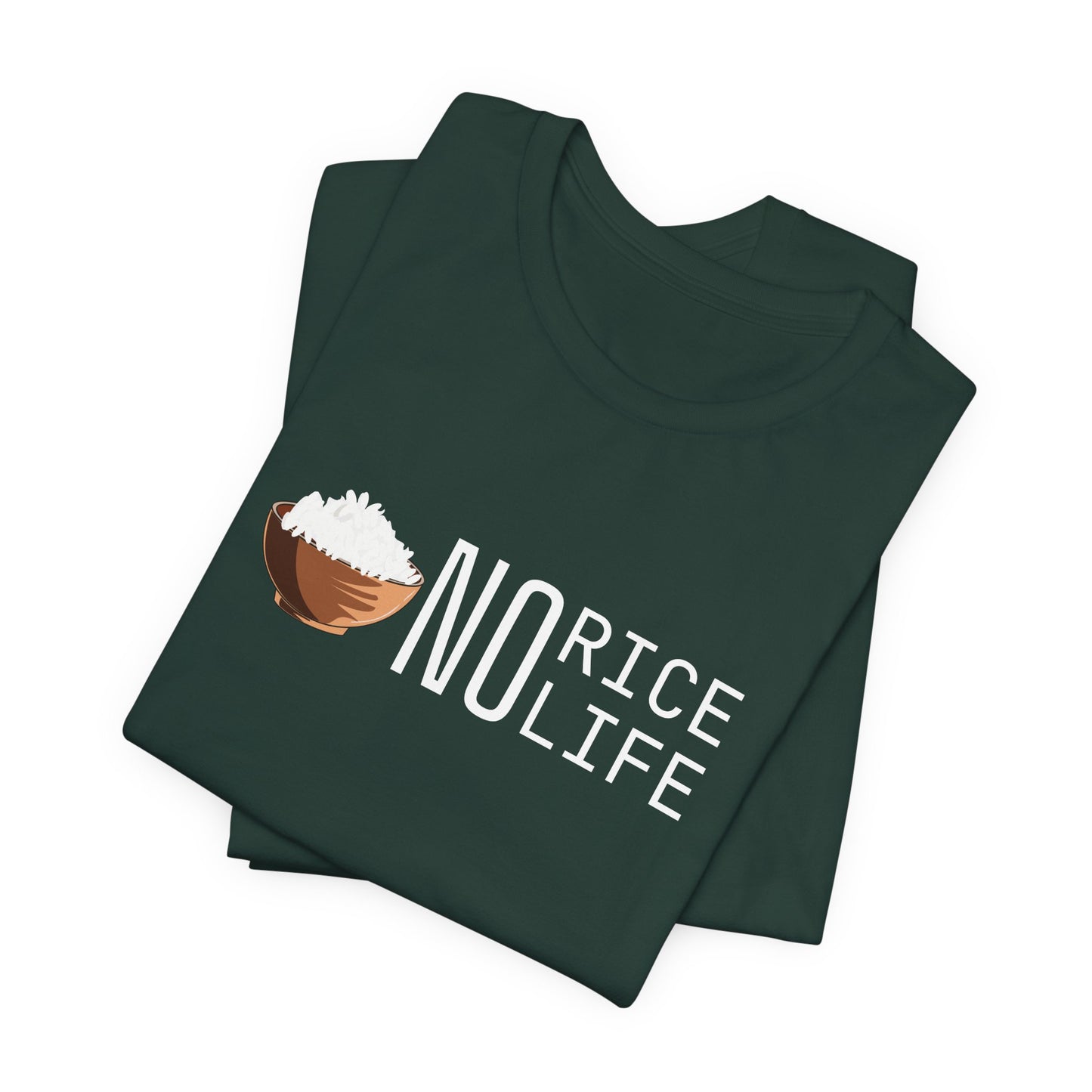 No Rice, No Life Graphic Shirt, Gift for Food Lovers and Rice Enthusiasts