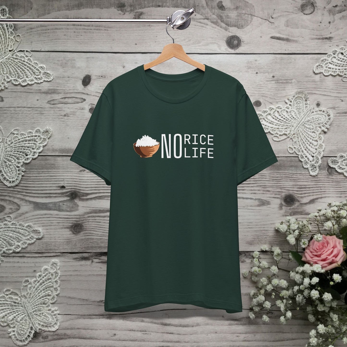 No Rice, No Life Graphic Shirt, Gift for Food Lovers and Rice Enthusiasts