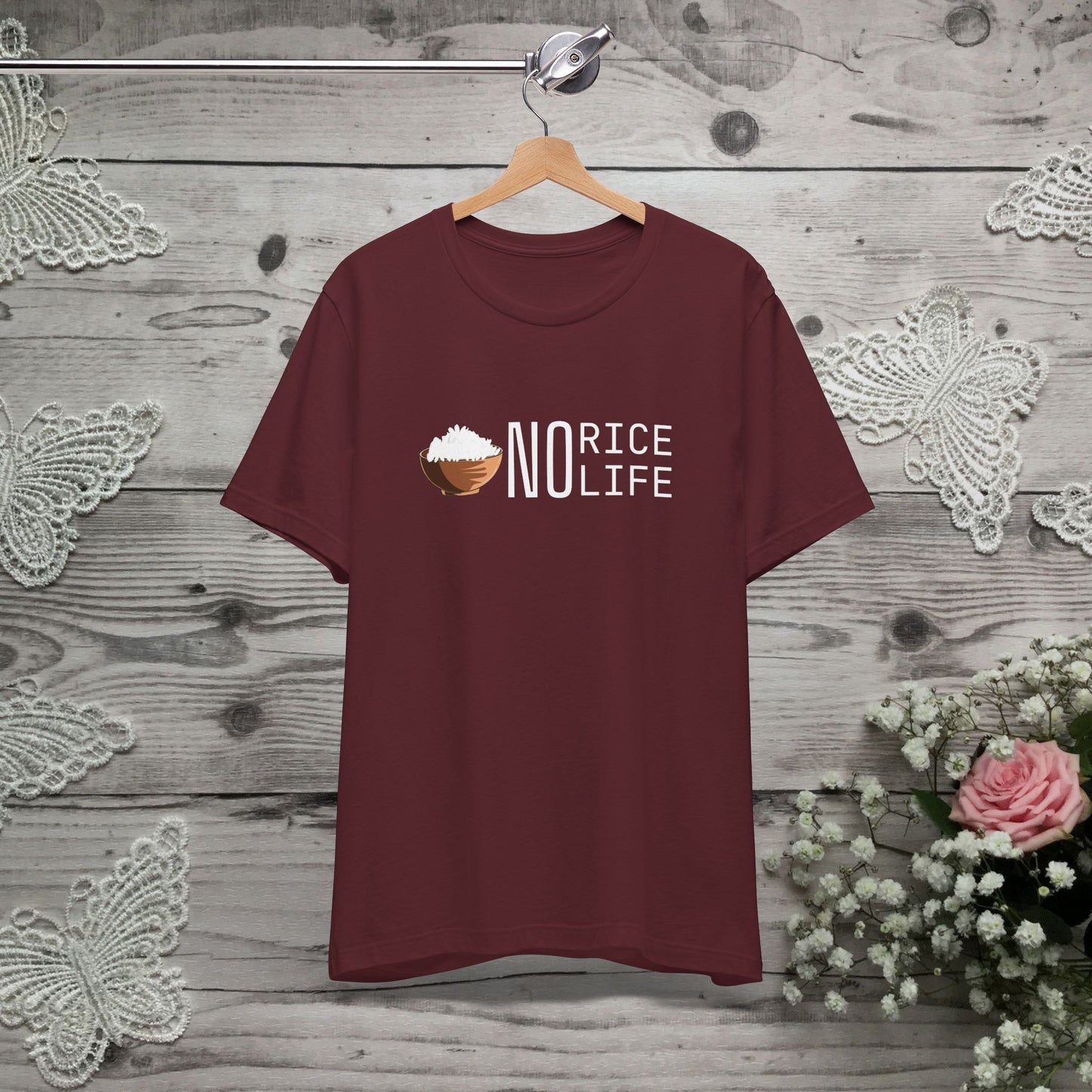 No Rice, No Life Graphic Shirt, Gift for Food Lovers and Rice Enthusiasts