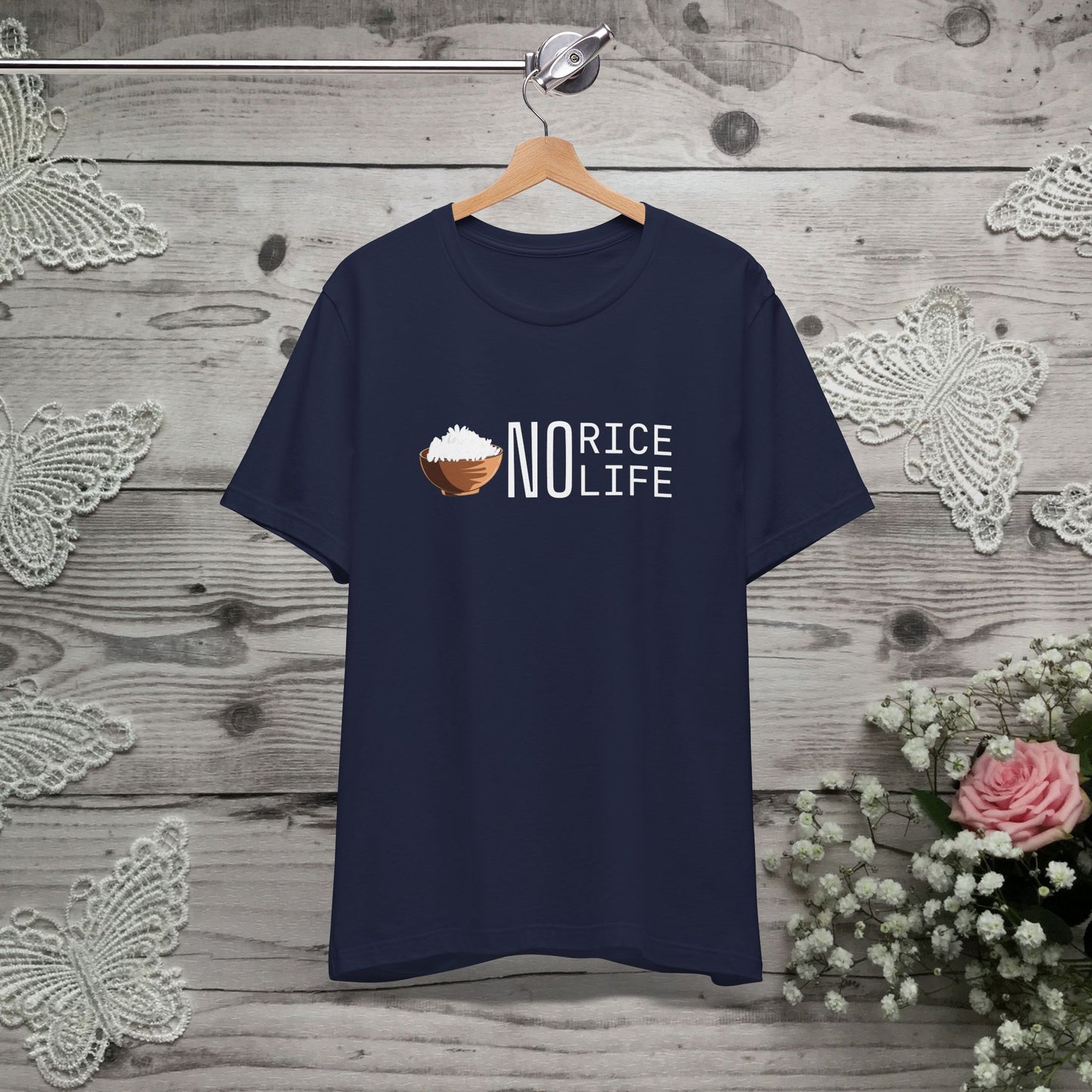 No Rice, No Life Graphic Shirt, Gift for Food Lovers and Rice Enthusiasts